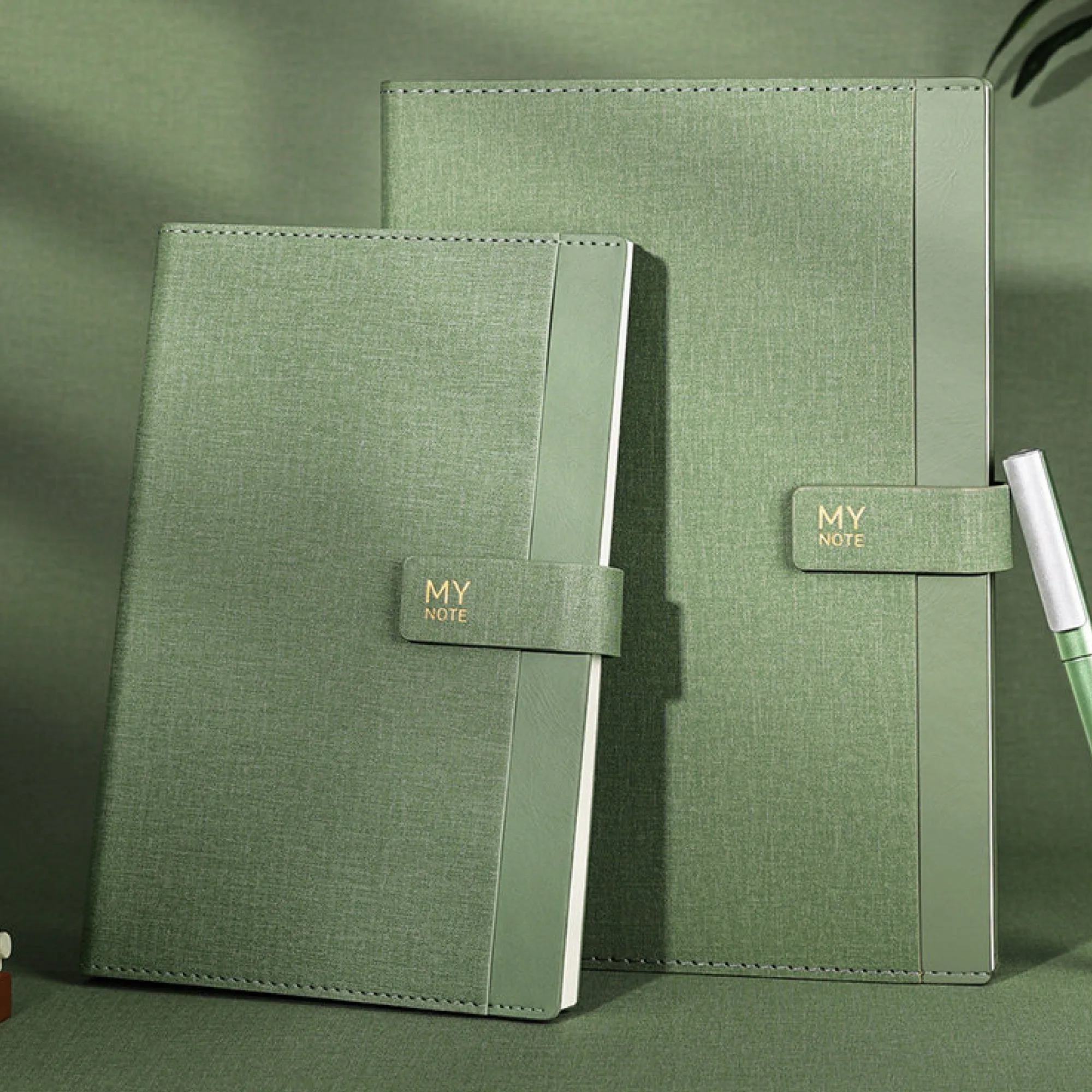 A5/B5 Hardcover PU Notebook with Ruled Pages thumbnail 2