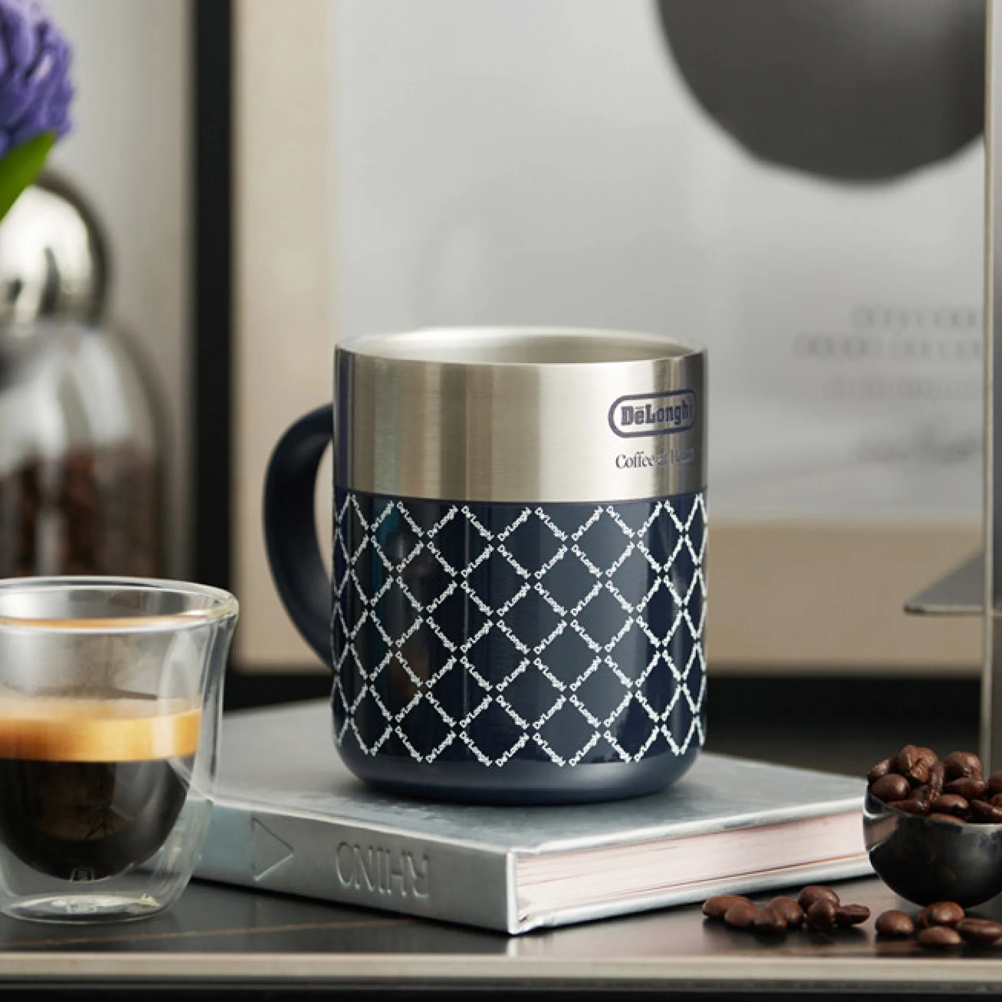 De'Longhi 304 Stainless Steel Coffee Mug 350ml — View 1