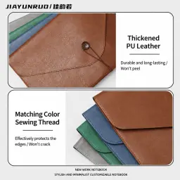 A4 PU Leather Button File Bag thumbnail 4