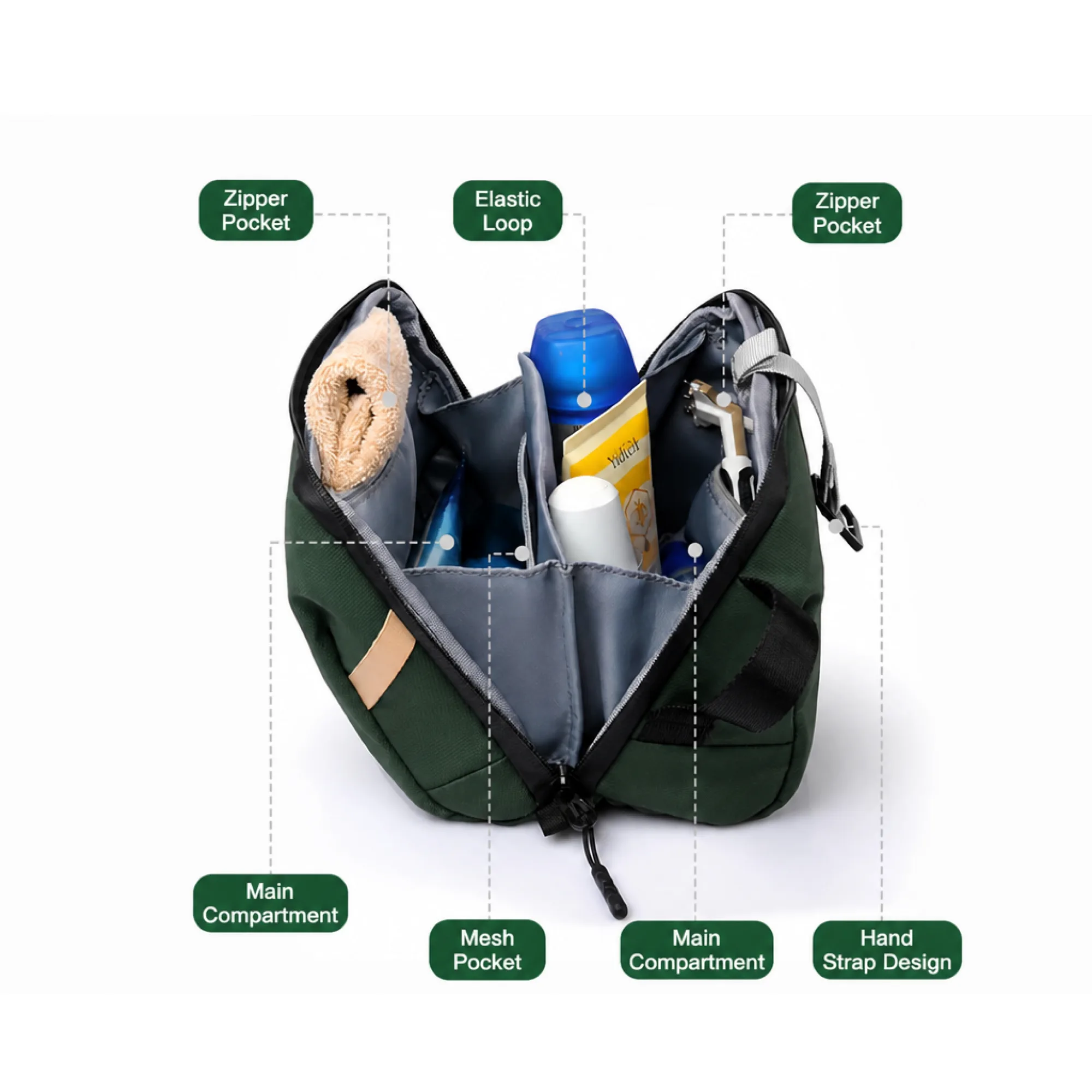 Box-Shaped Travel Storage Bag with Zipper Closure thumbnail 3
