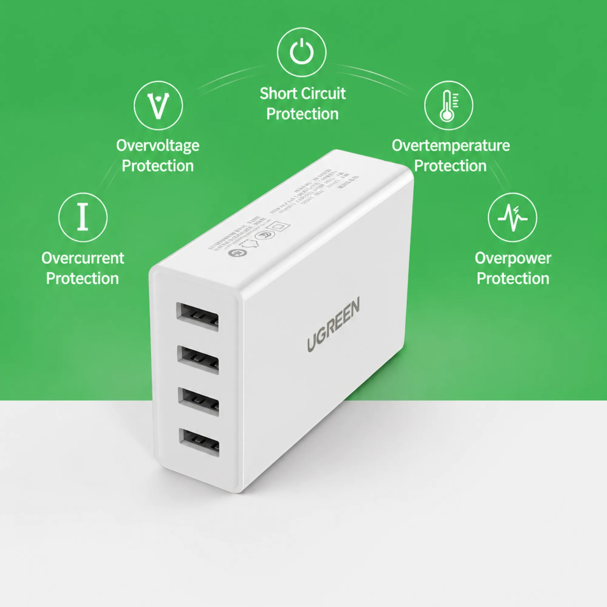 UGREEN CD102 4-Port USB-A Smart Charger thumbnail 5