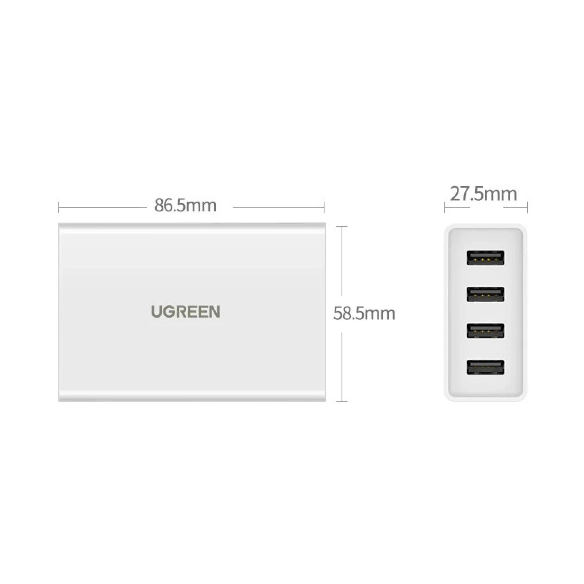 UGREEN CD102 4-Port USB-A Smart Charger thumbnail 6
