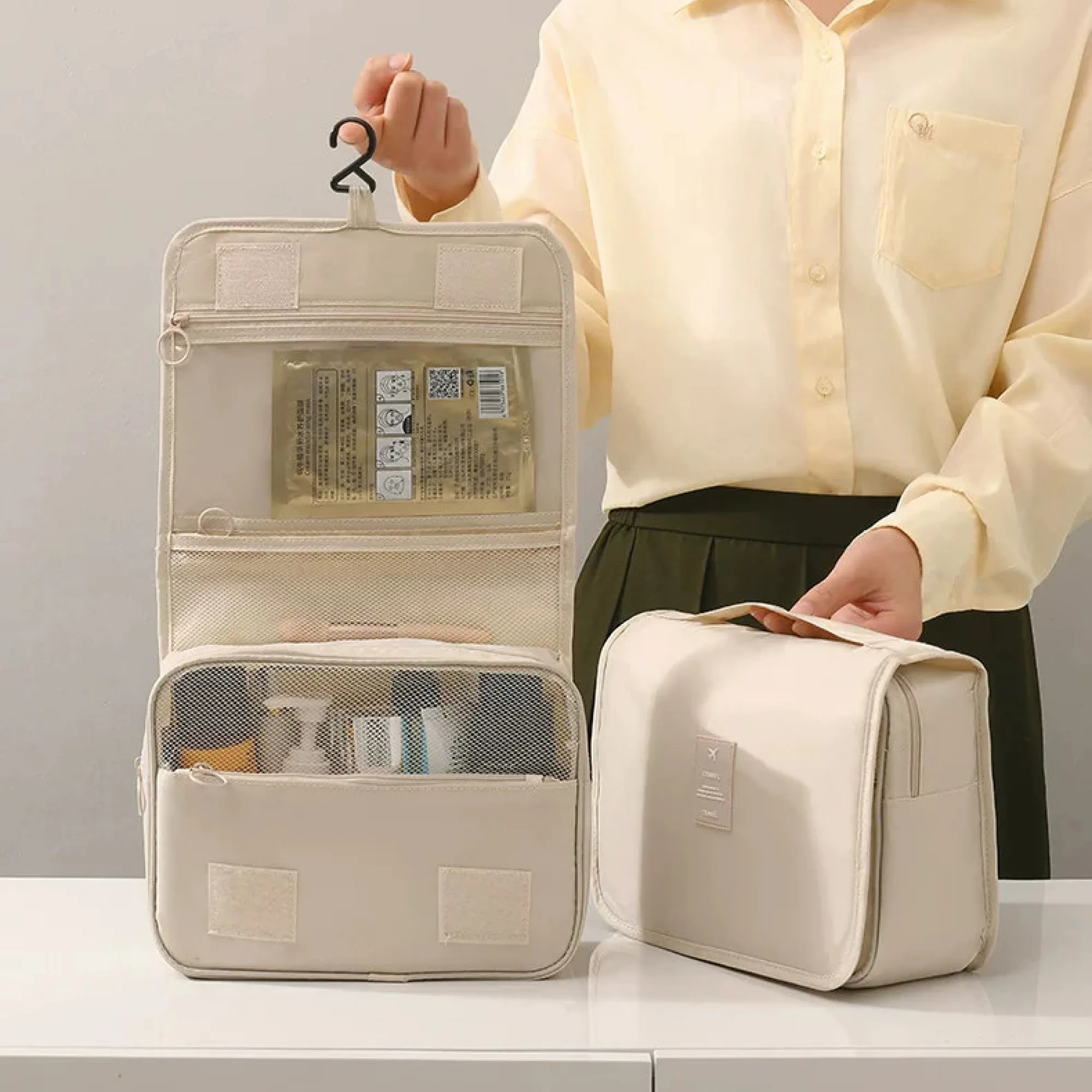 Hanging Travel Toiletry Bag with Multiple Compartments thumbnail 3