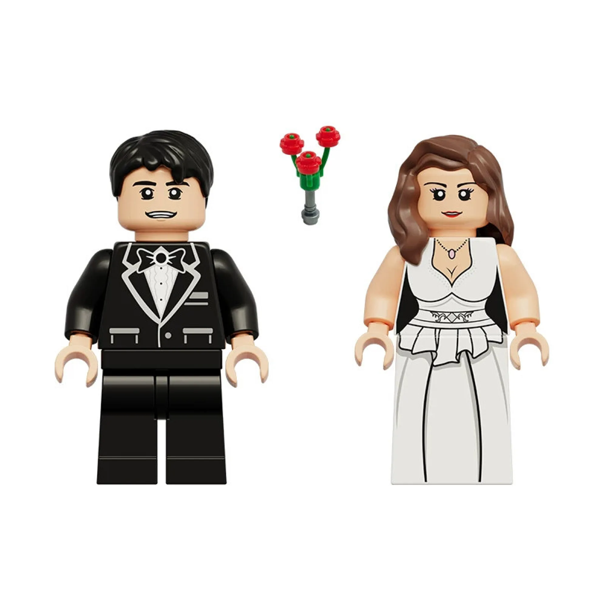 Wedding-Themed Building Block Minifigures and Accessories