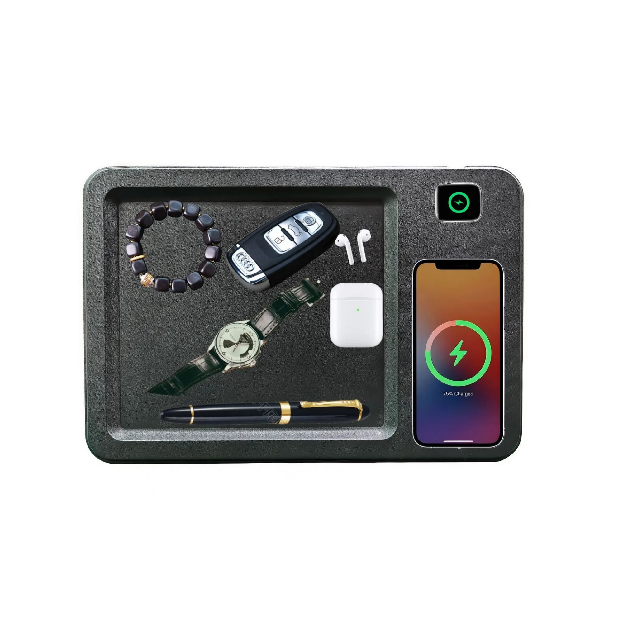 3-in-1 Wireless Charging Tray with Storage thumbnail 3