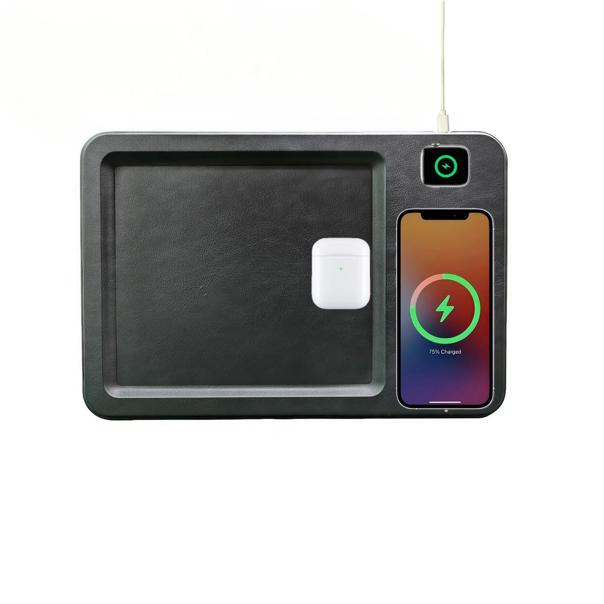 3-in-1 Wireless Charging Tray with Storage thumbnail 2