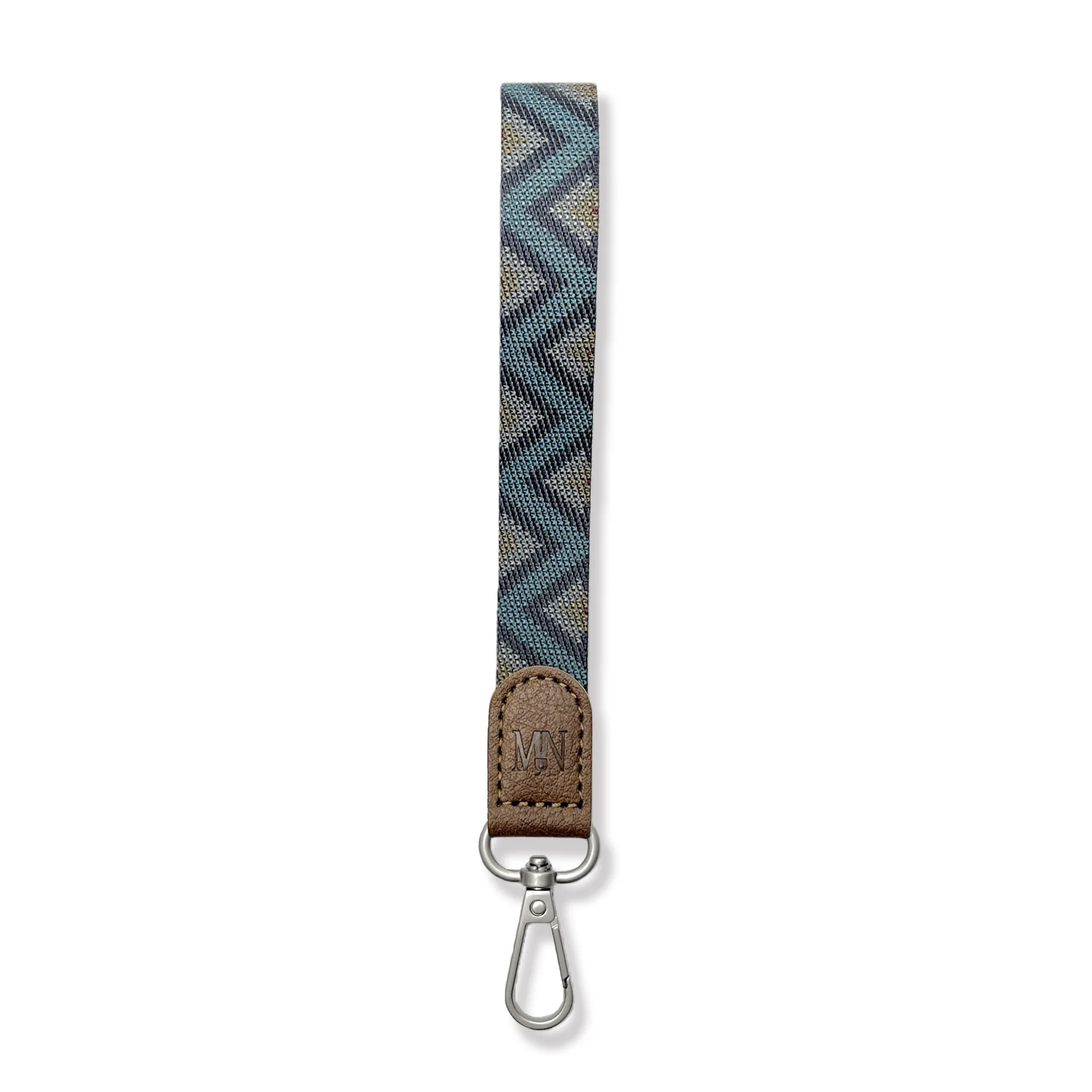 Woven Wrist Lanyard with Leather Patch and Alloy Clasp thumbnail 10