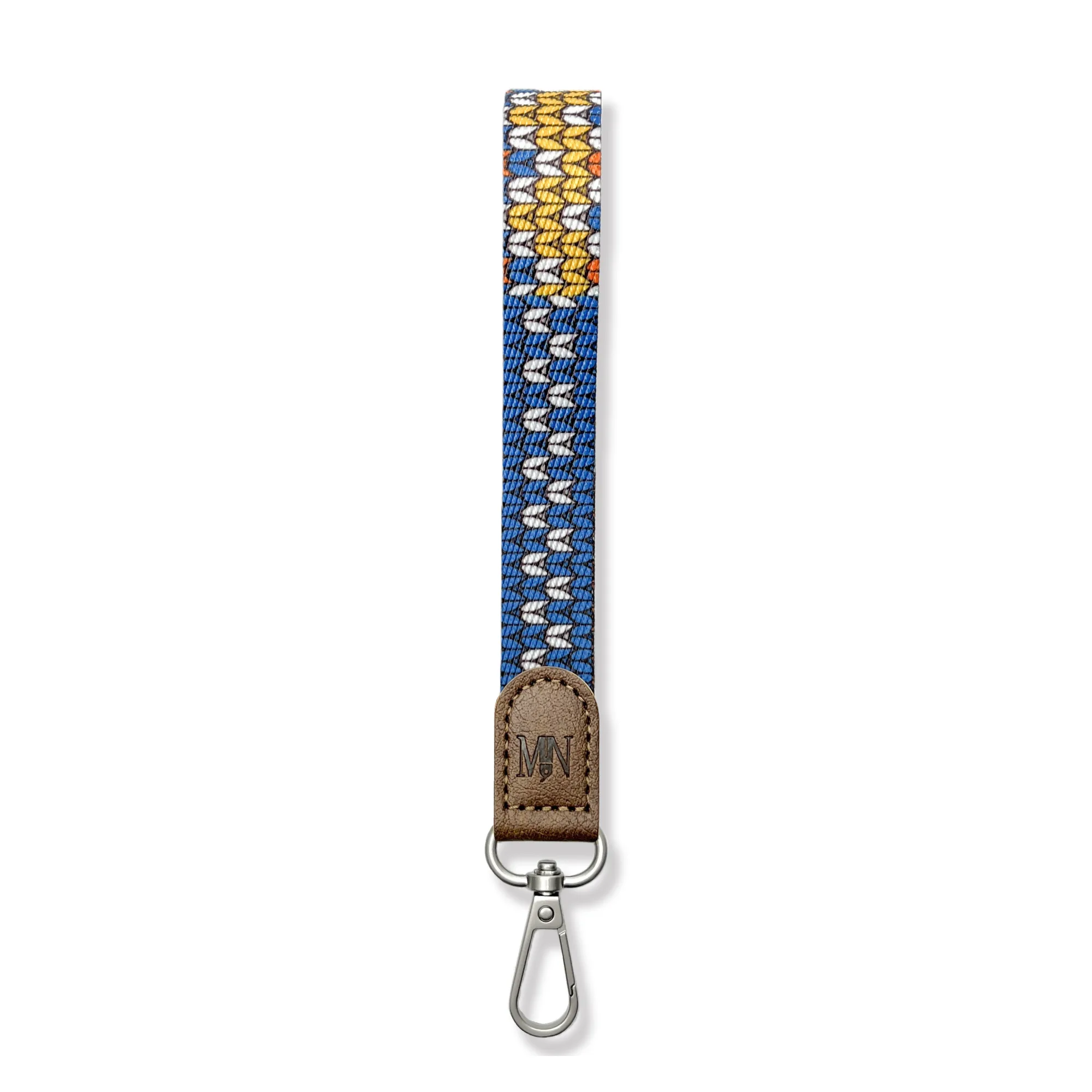 Woven Wrist Lanyard with Leather Patch and Alloy Clasp thumbnail 7