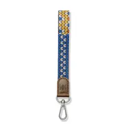 Woven Wrist Lanyard with Leather Patch and Alloy Clasp thumbnail 7