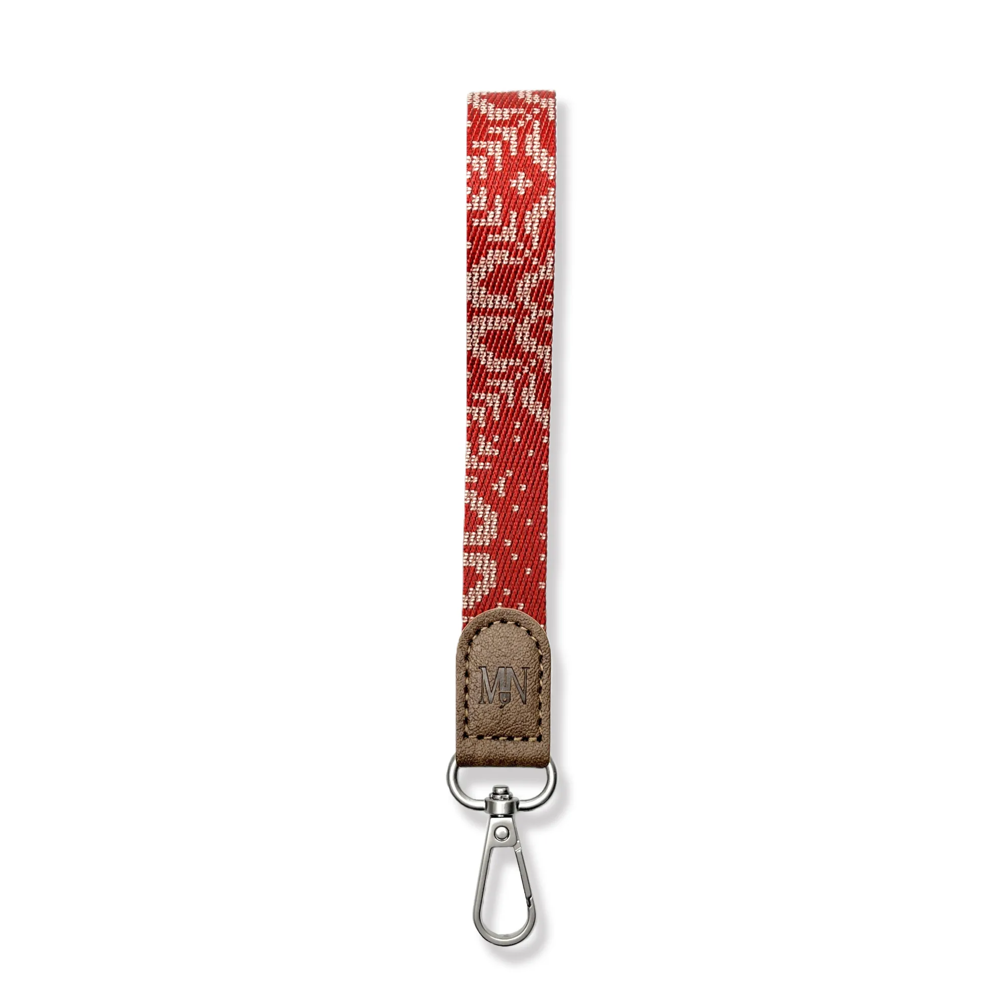 Woven Wrist Lanyard with Leather Patch and Alloy Clasp thumbnail 6