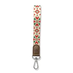 Woven Wrist Lanyard with Leather Patch and Alloy Clasp thumbnail 9