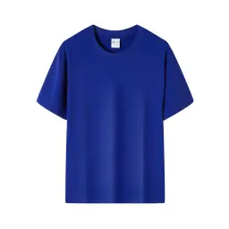 Unisex Short-Sleeve Round Neck Pullover T-Shirt with Multiple Fabric Blends thumbnail 12