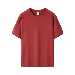 Unisex Short-Sleeve Round Neck Pullover T-Shirt with Multiple Fabric Blends thumbnail 14