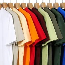 Unisex Short-Sleeve Round Neck Pullover T-Shirt with Multiple Fabric Blends thumbnail 6