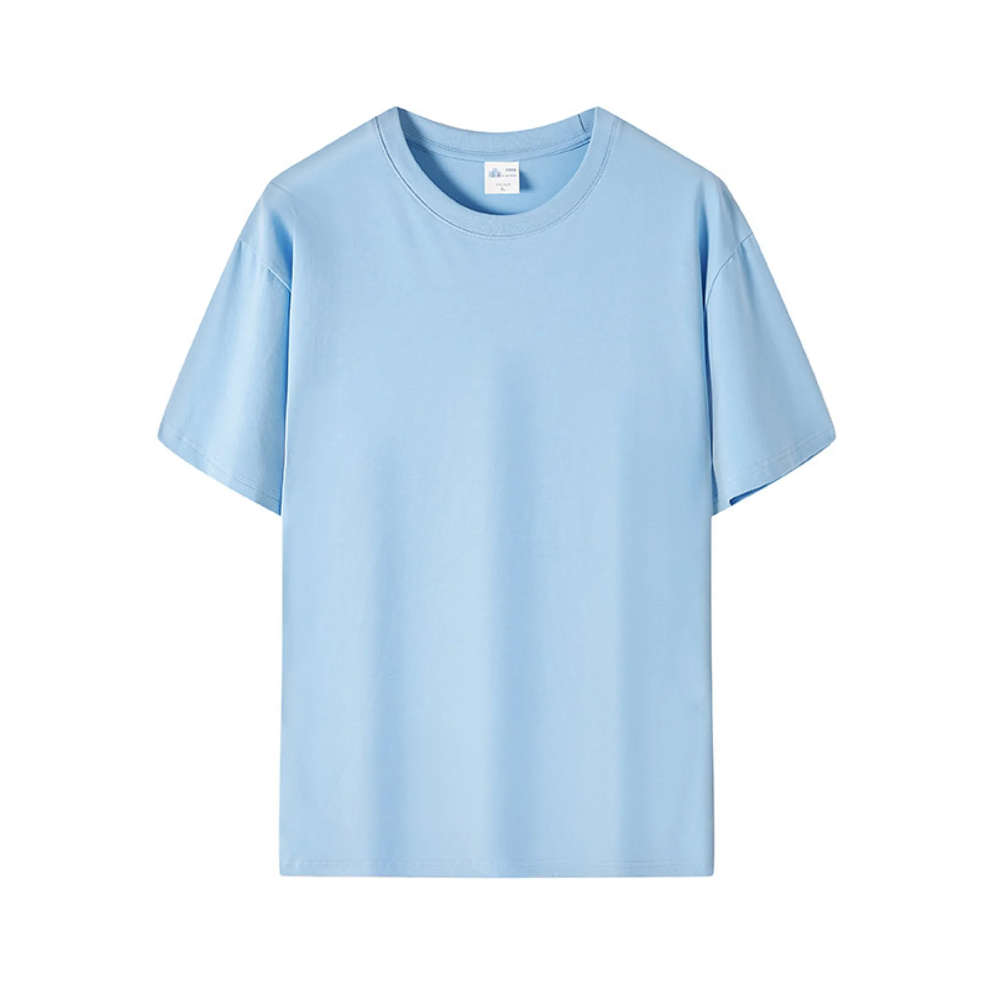 Unisex Short-Sleeve Round Neck Pullover T-Shirt with Multiple Fabric Blends thumbnail 7