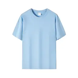 Unisex Short-Sleeve Round Neck Pullover T-Shirt with Multiple Fabric Blends thumbnail 7