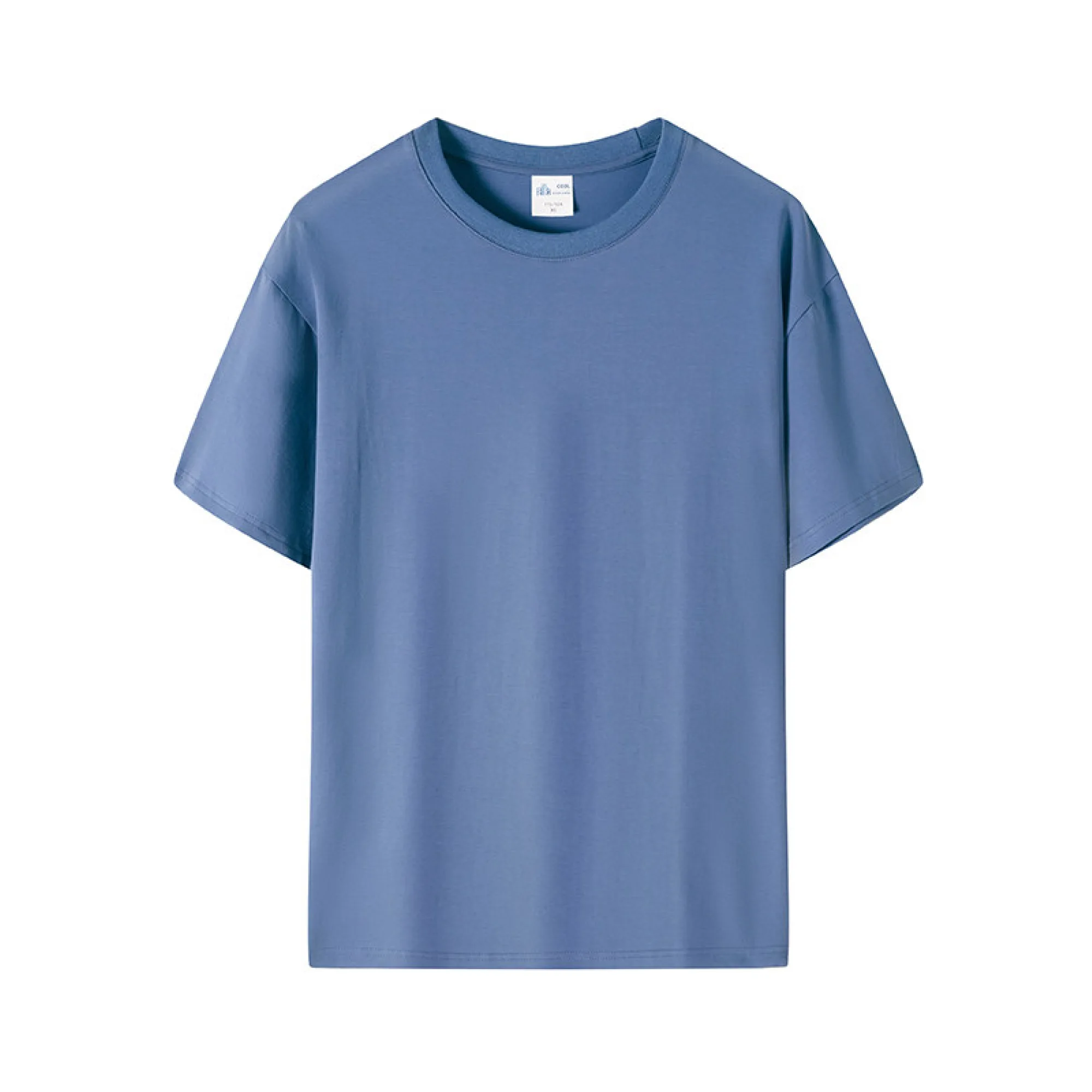 Unisex Short-Sleeve Round Neck Pullover T-Shirt with Multiple Fabric Blends thumbnail 11