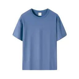 Unisex Short-Sleeve Round Neck Pullover T-Shirt with Multiple Fabric Blends thumbnail 11