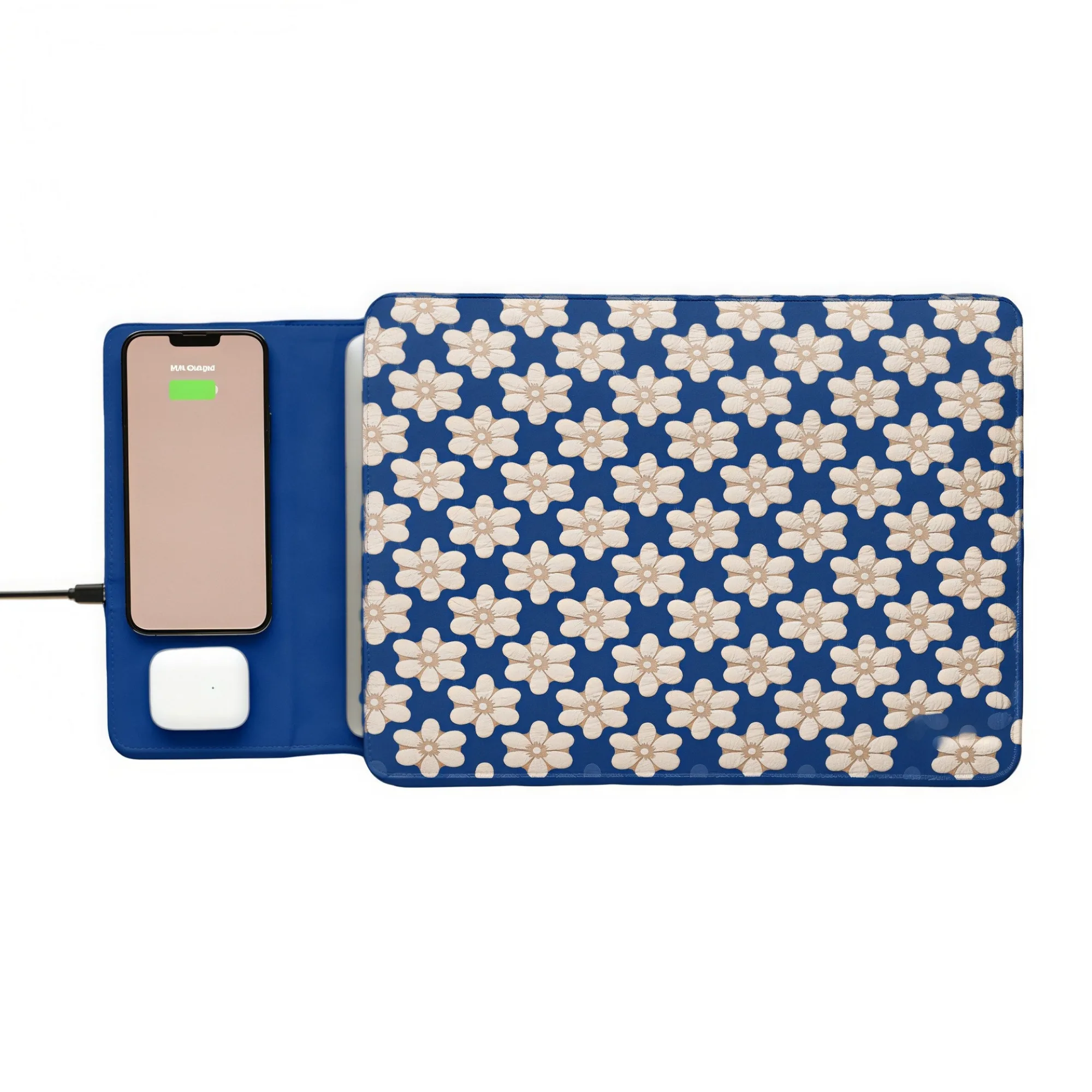 Plush Fabric Laptop Sleeve with 15W Wireless Charging thumbnail 2