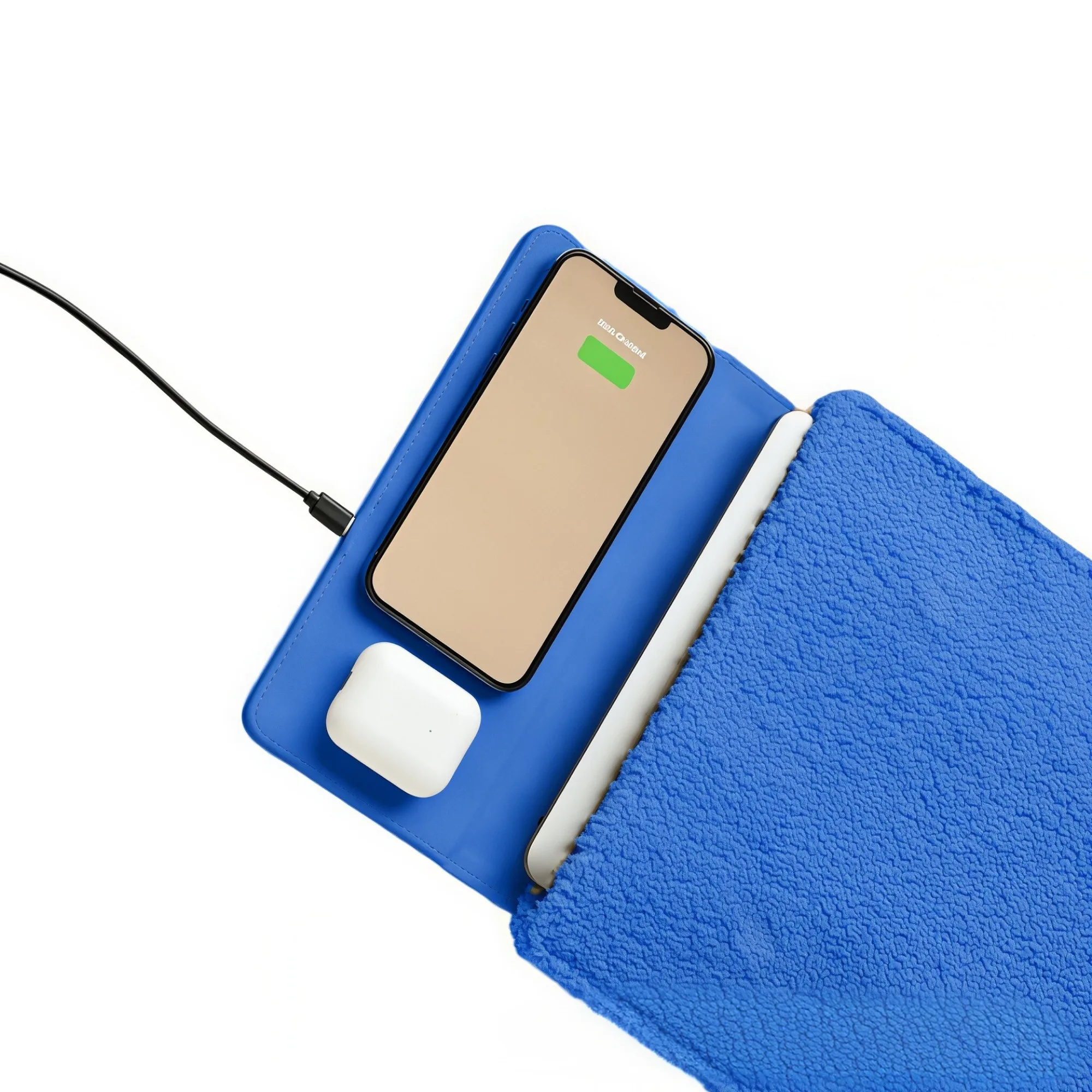 Plush Fabric Laptop Sleeve with 15W Wireless Charging thumbnail 4