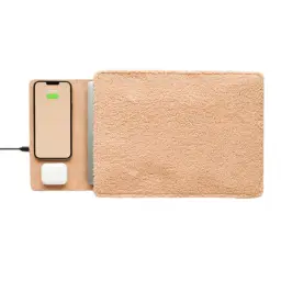 Plush Fabric Laptop Sleeve with 15W Wireless Charging thumbnail 5