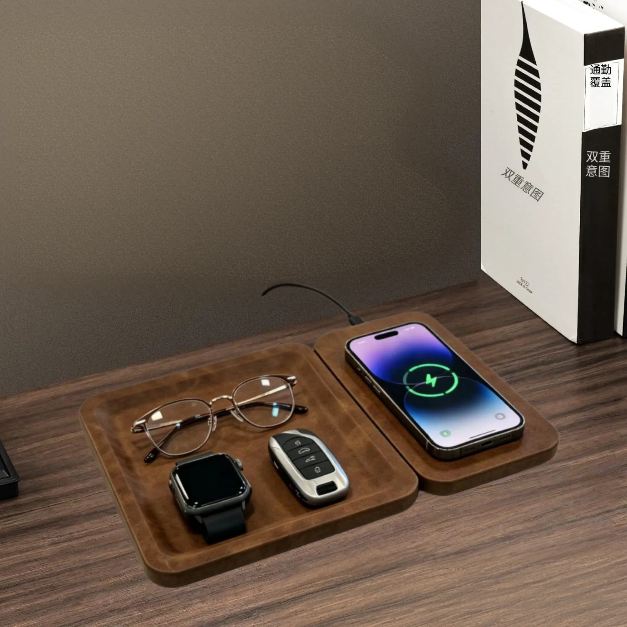Magnetic Detachable 15W Wireless Charging Tray with Storage thumbnail 4