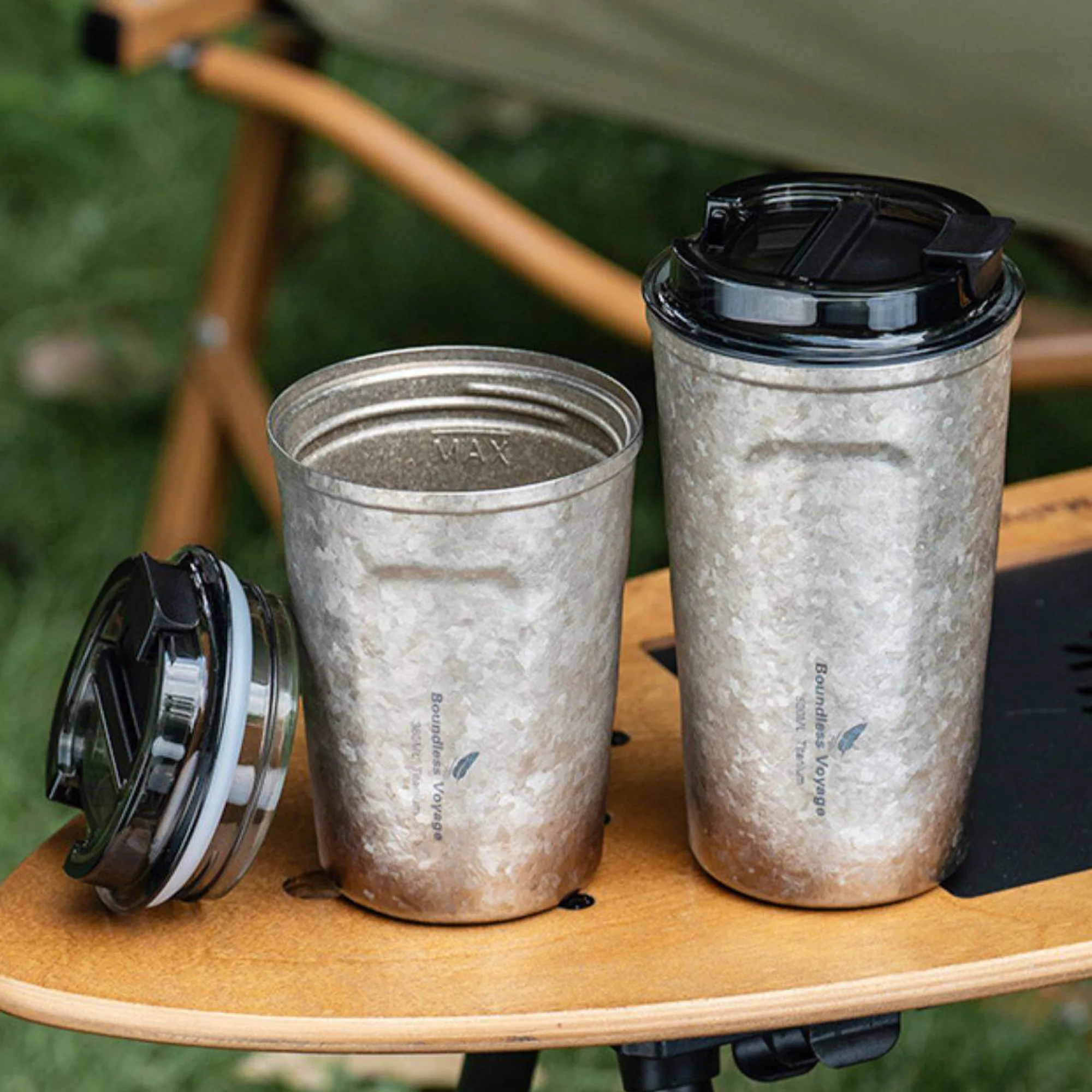 Pure Titanium Insulated Coffee Cup with Lid thumbnail 3