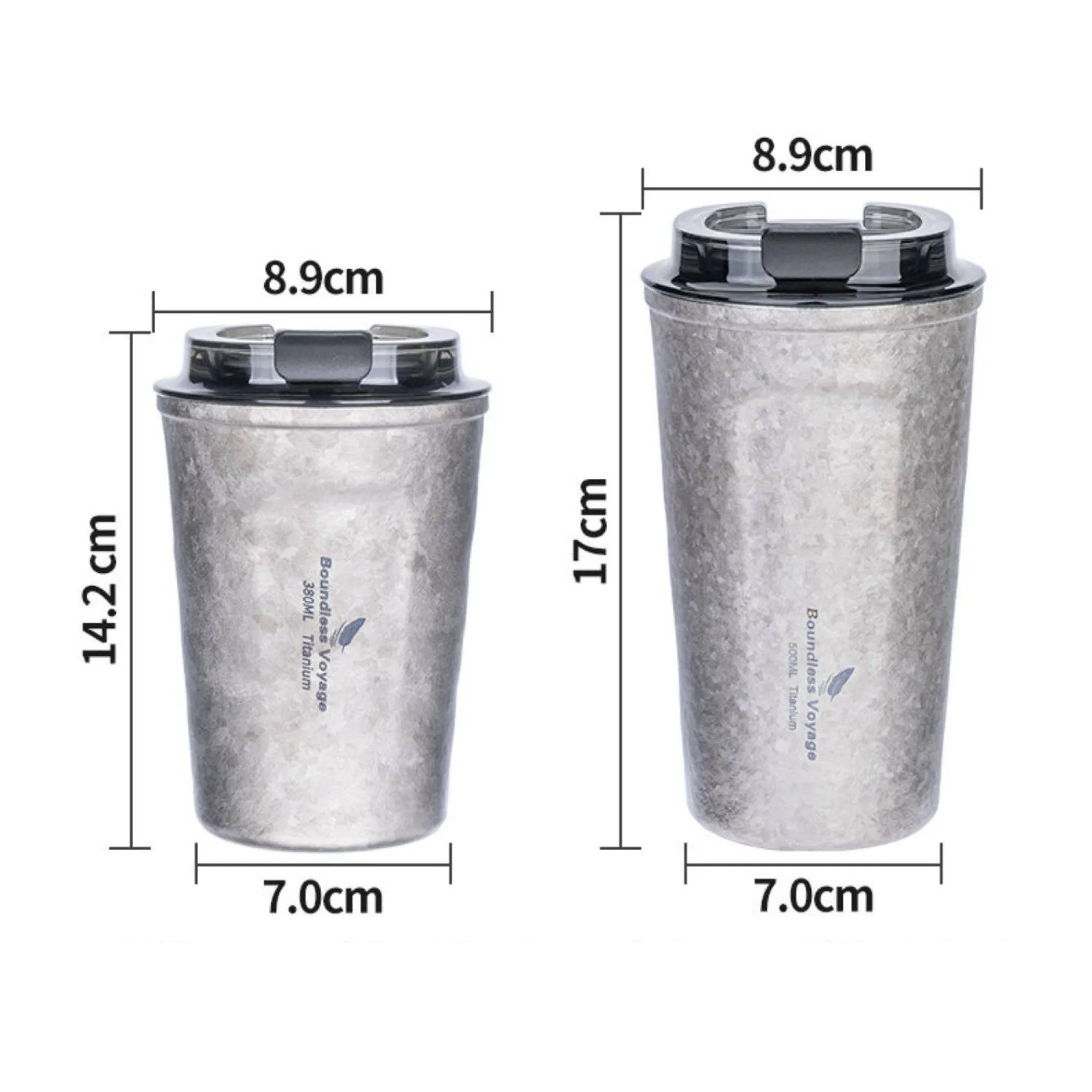 Pure Titanium Insulated Coffee Cup with Lid thumbnail 4