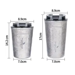 Pure Titanium Insulated Coffee Cup with Lid thumbnail 5