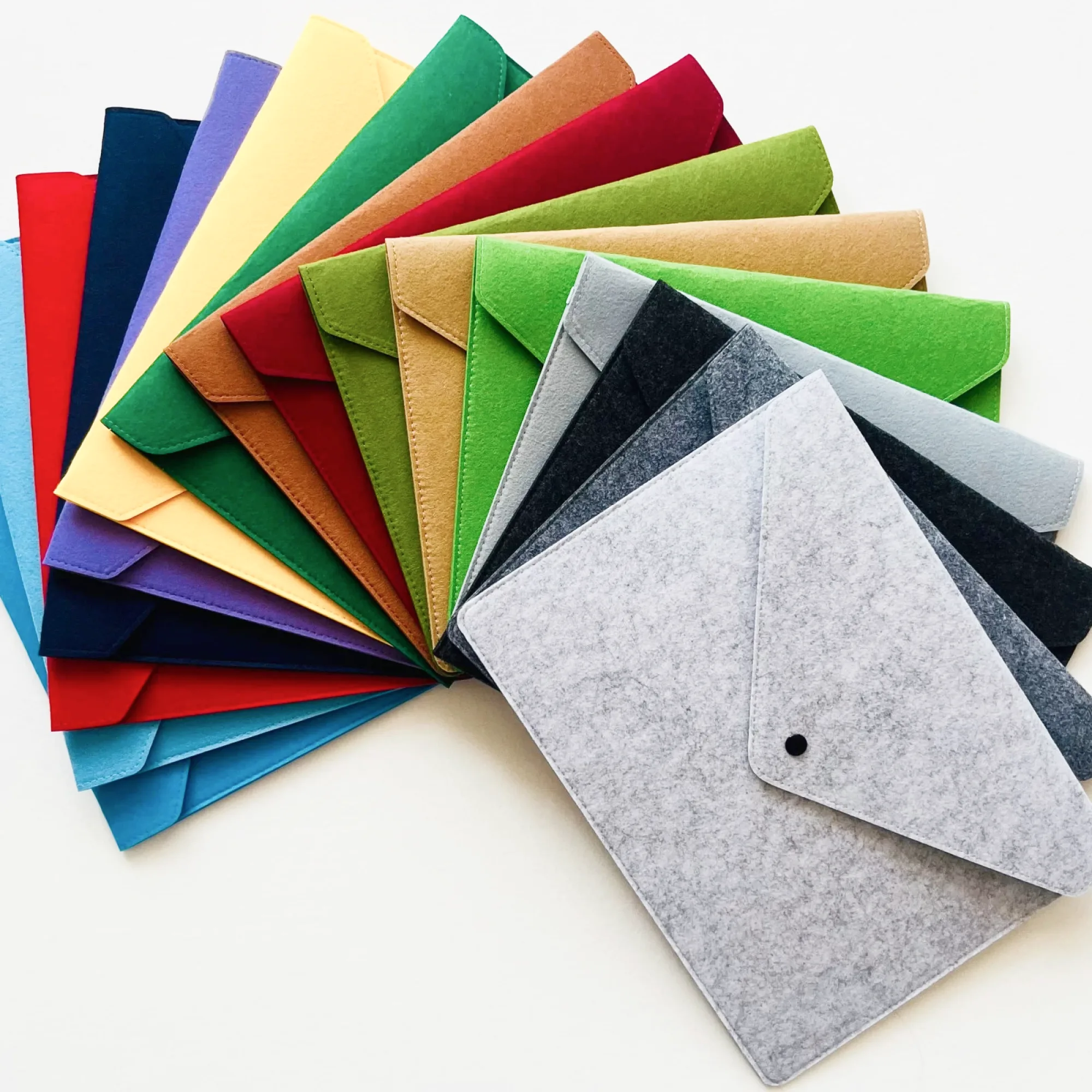 Felt A4 Document Bag with Button Closure