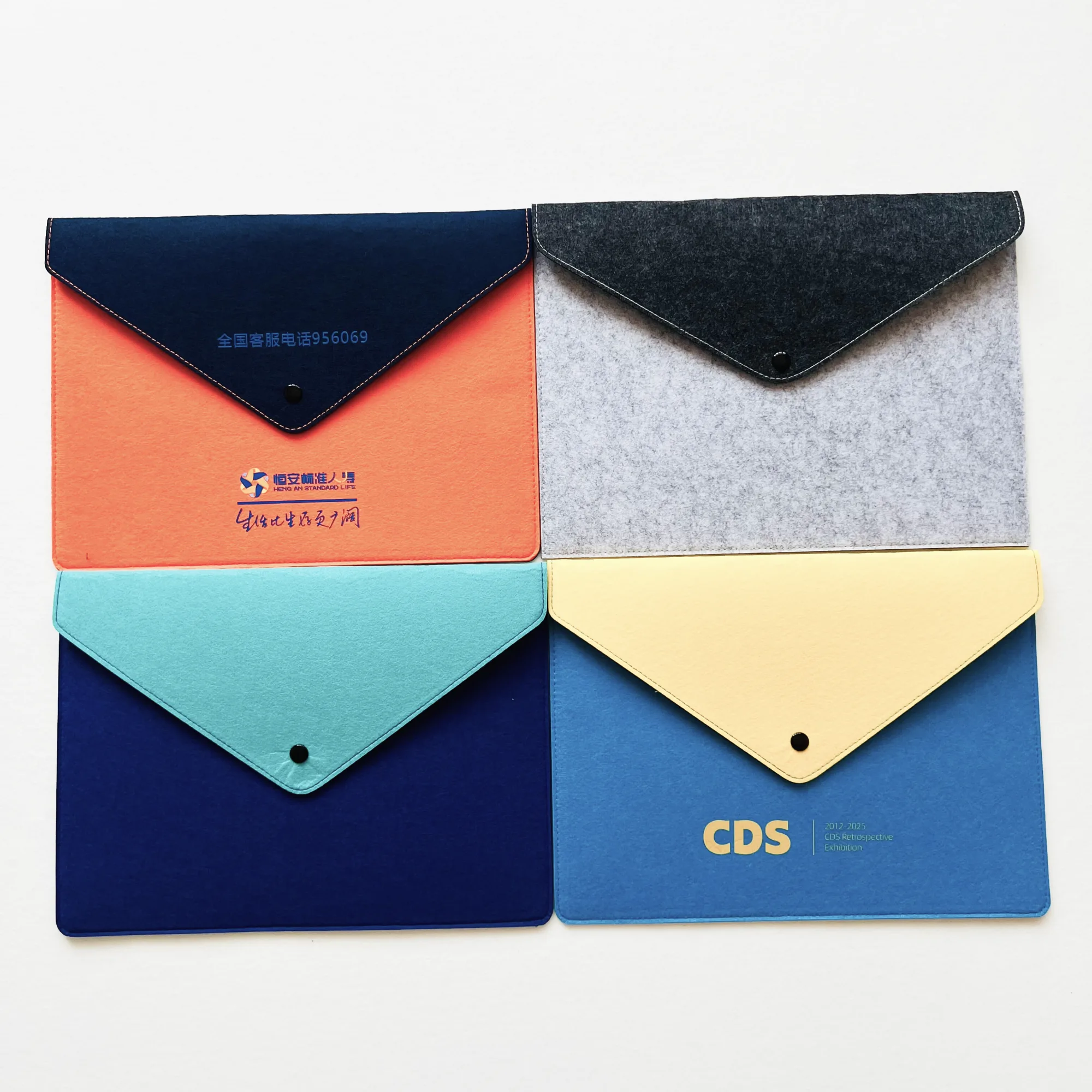 Felt A4 Document Bag with Button Closure thumbnail 3