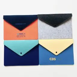 Felt A4 Document Bag with Button Closure thumbnail 3