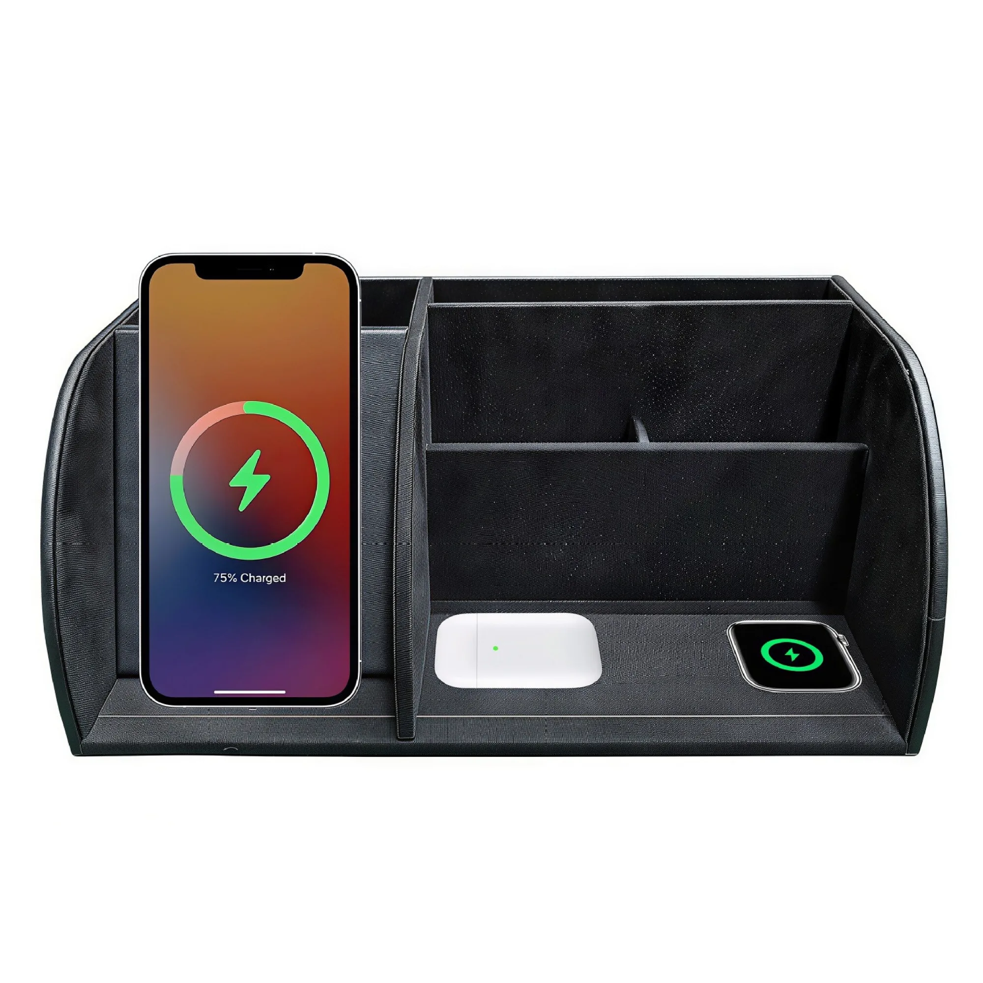 3-in-1 Wireless Charging Storage Box thumbnail 3