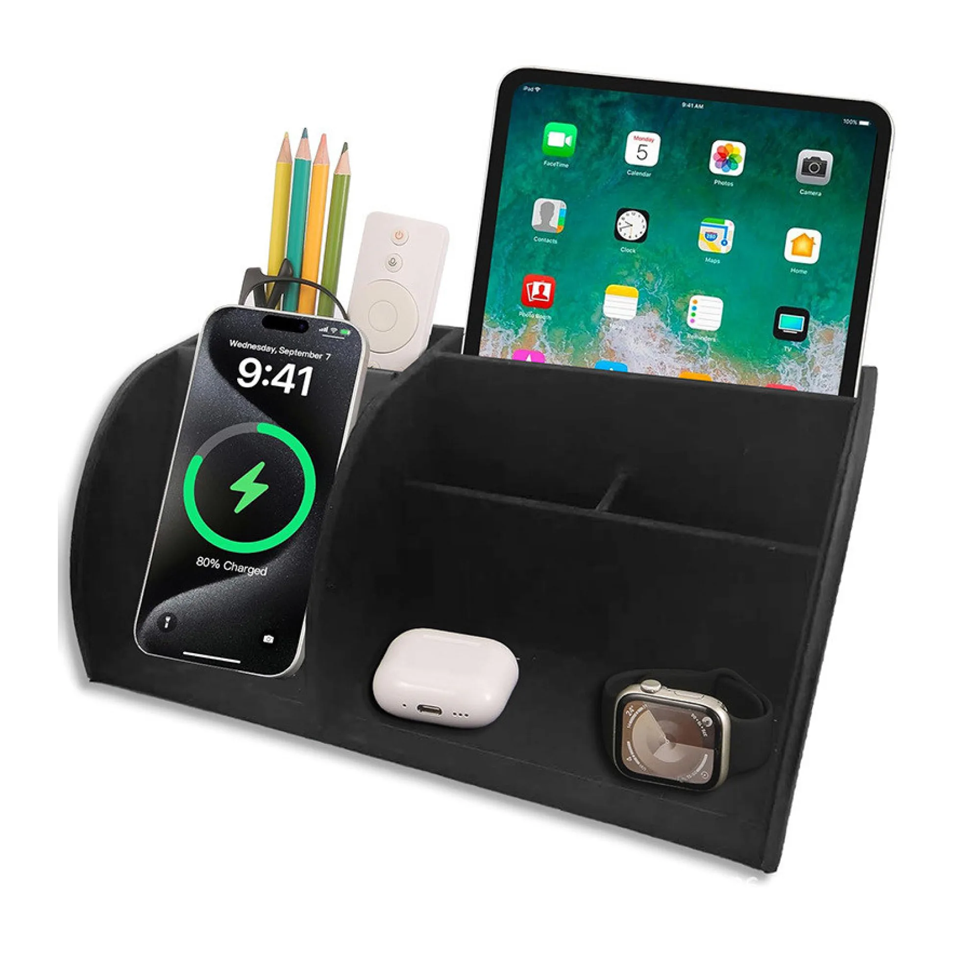 3-in-1 Wireless Charging Storage Box thumbnail 4