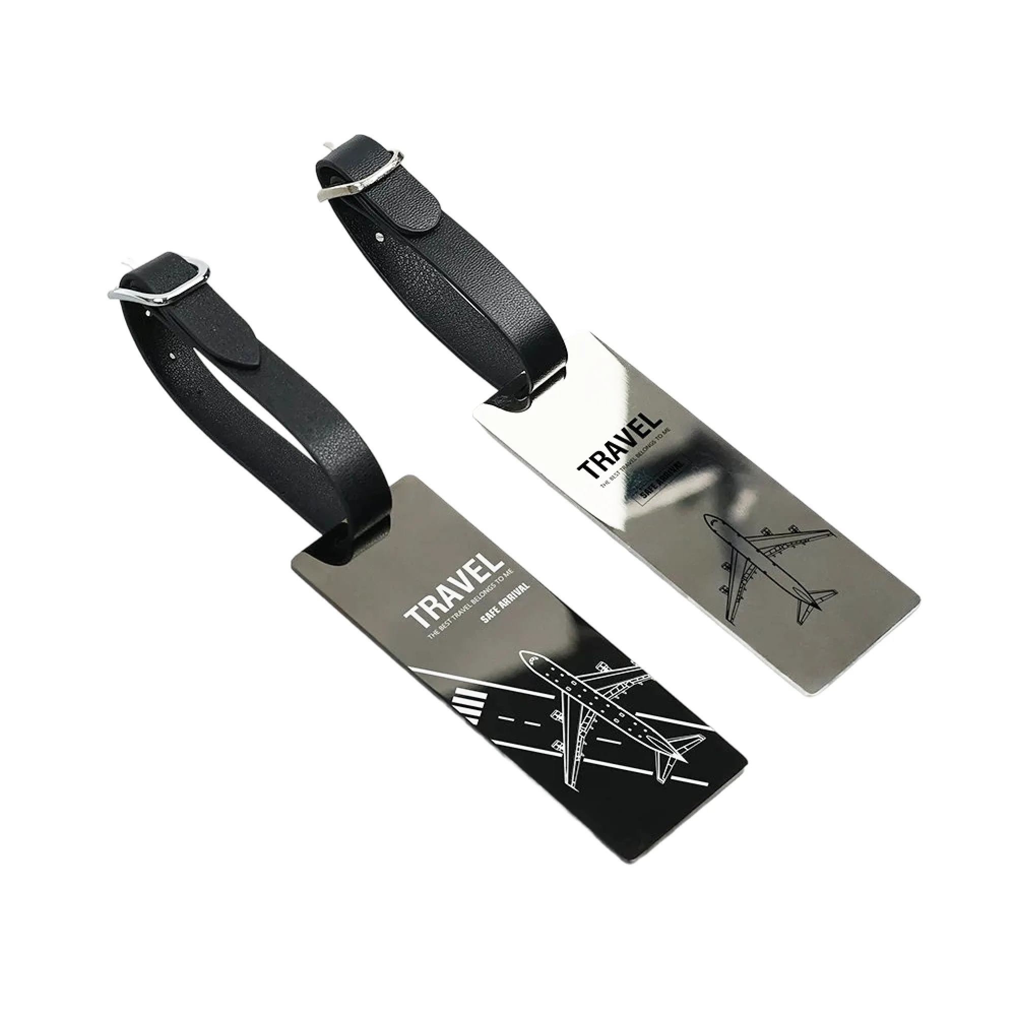 Stainless Steel Luggage Tag with PU Strap
