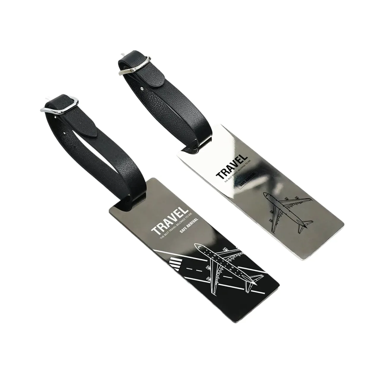 Stainless Steel Luggage Tag with PU Strap