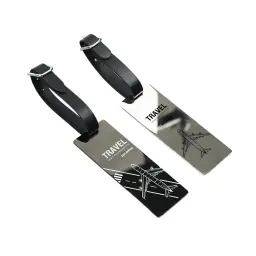 Stainless Steel Luggage Tag with PU Strap thumbnail 1