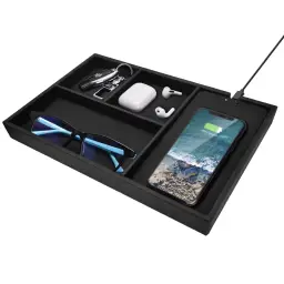15W Wireless Charging Tray with Storage Organizer thumbnail 2
