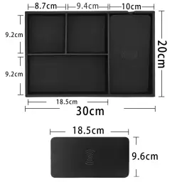 15W Wireless Charging Tray with Storage Organizer thumbnail 5