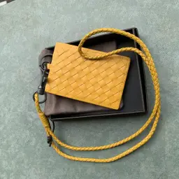 Genuine Leather Woven ID Card Holder with Lanyard thumbnail 13