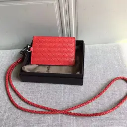 Genuine Leather Woven ID Card Holder with Lanyard thumbnail 11