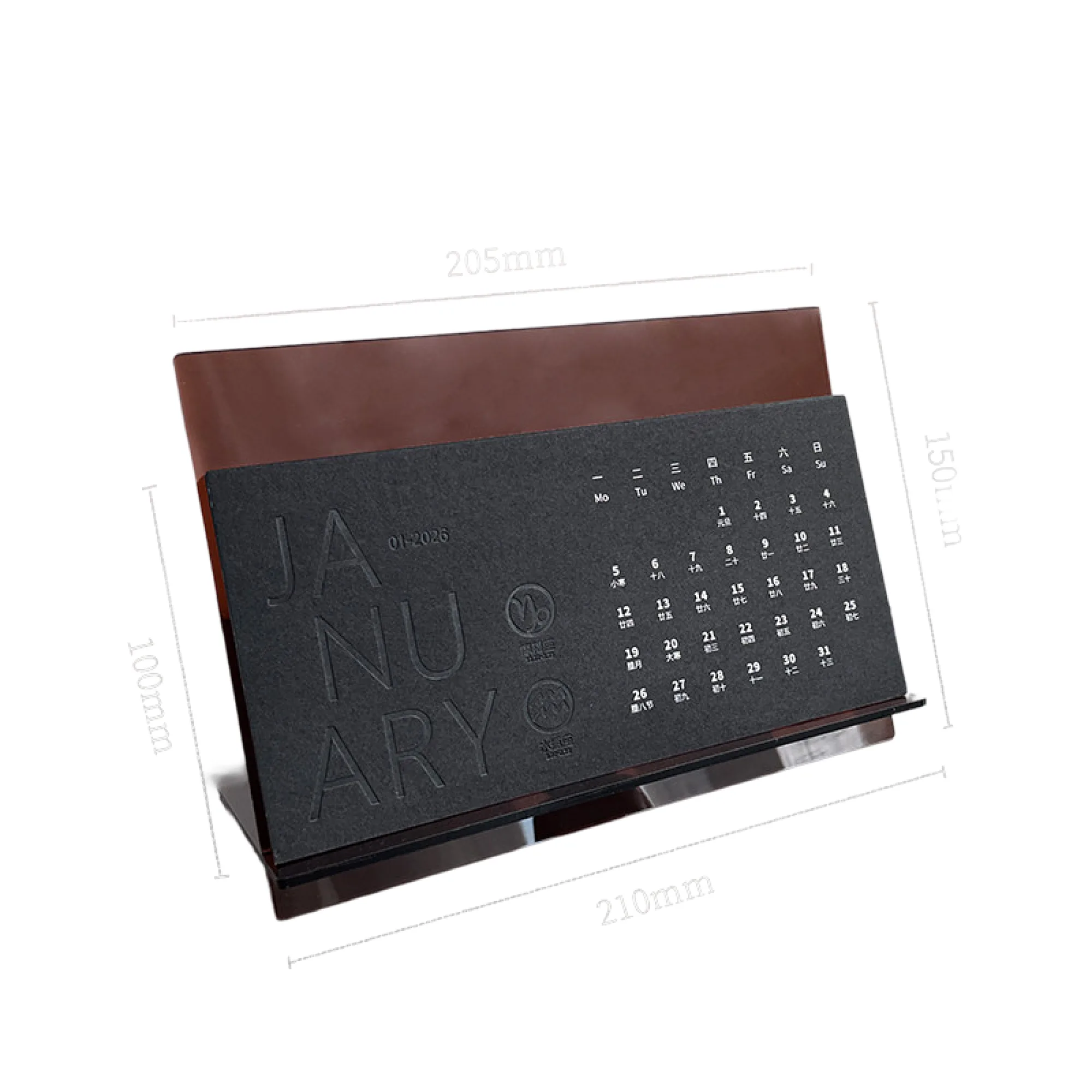 Acrylic Desk Calendar with 12 Monthly Inner Pages thumbnail 6