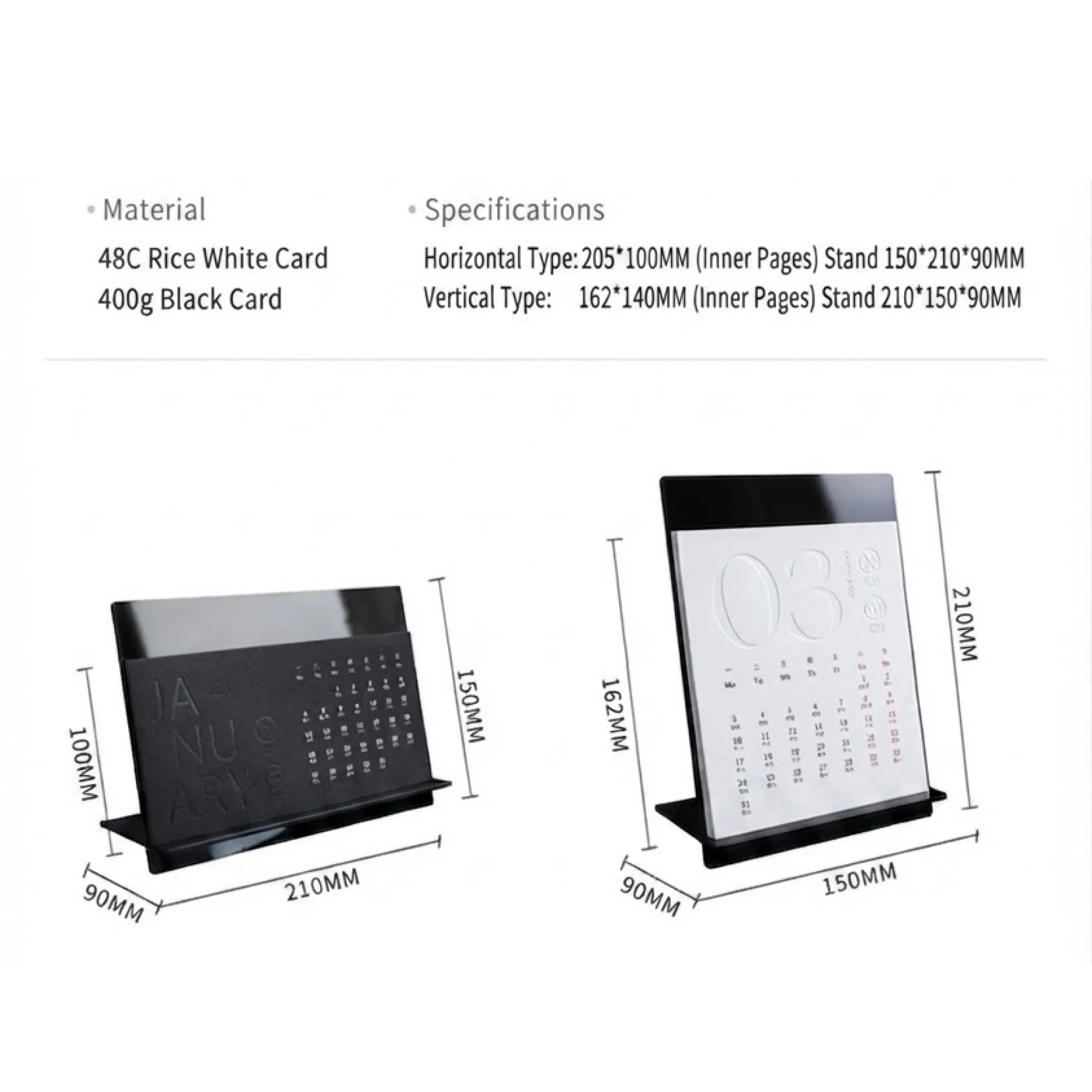 Acrylic Desk Calendar with 12 Monthly Inner Pages thumbnail 3