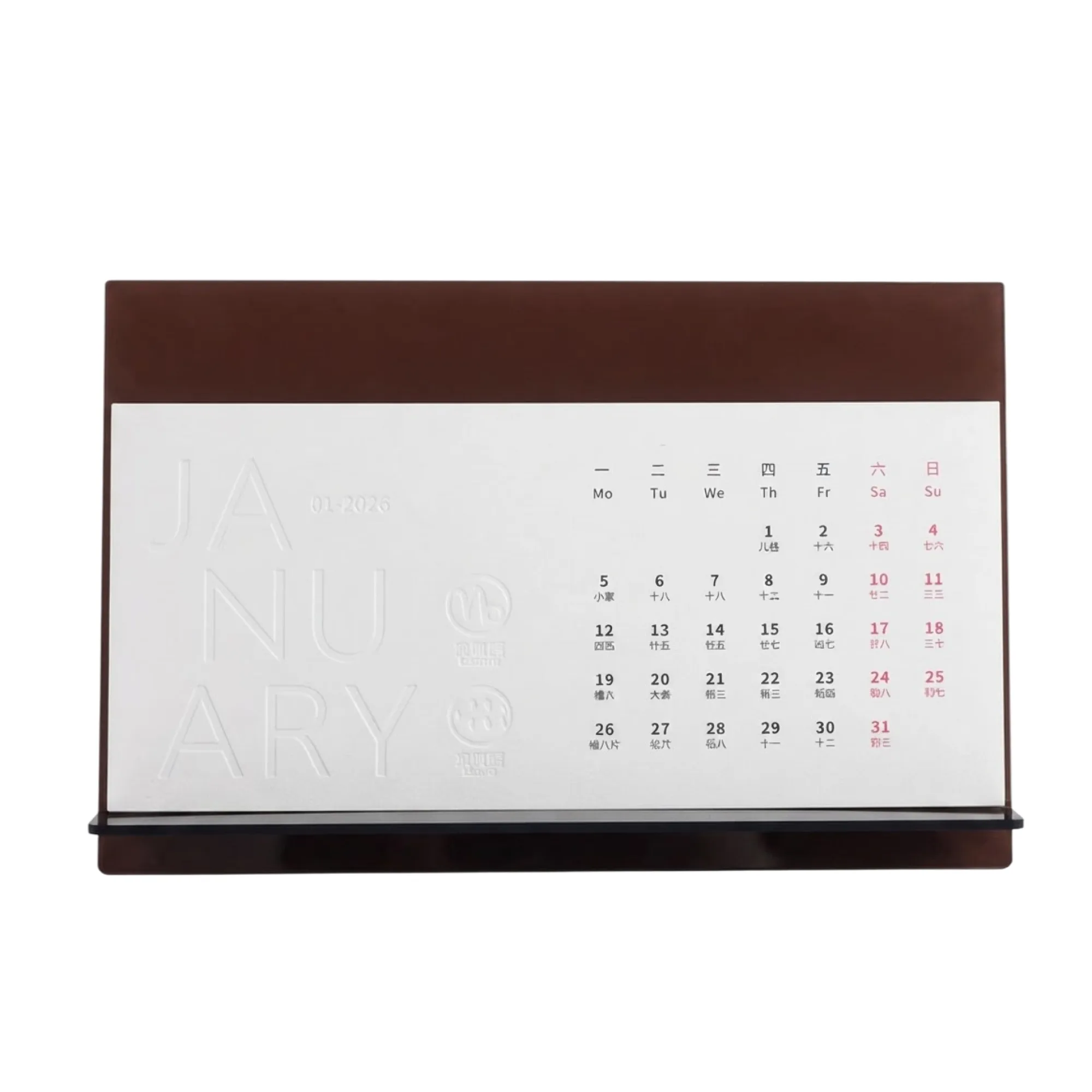 Acrylic Desk Calendar with 12 Monthly Inner Pages thumbnail 4