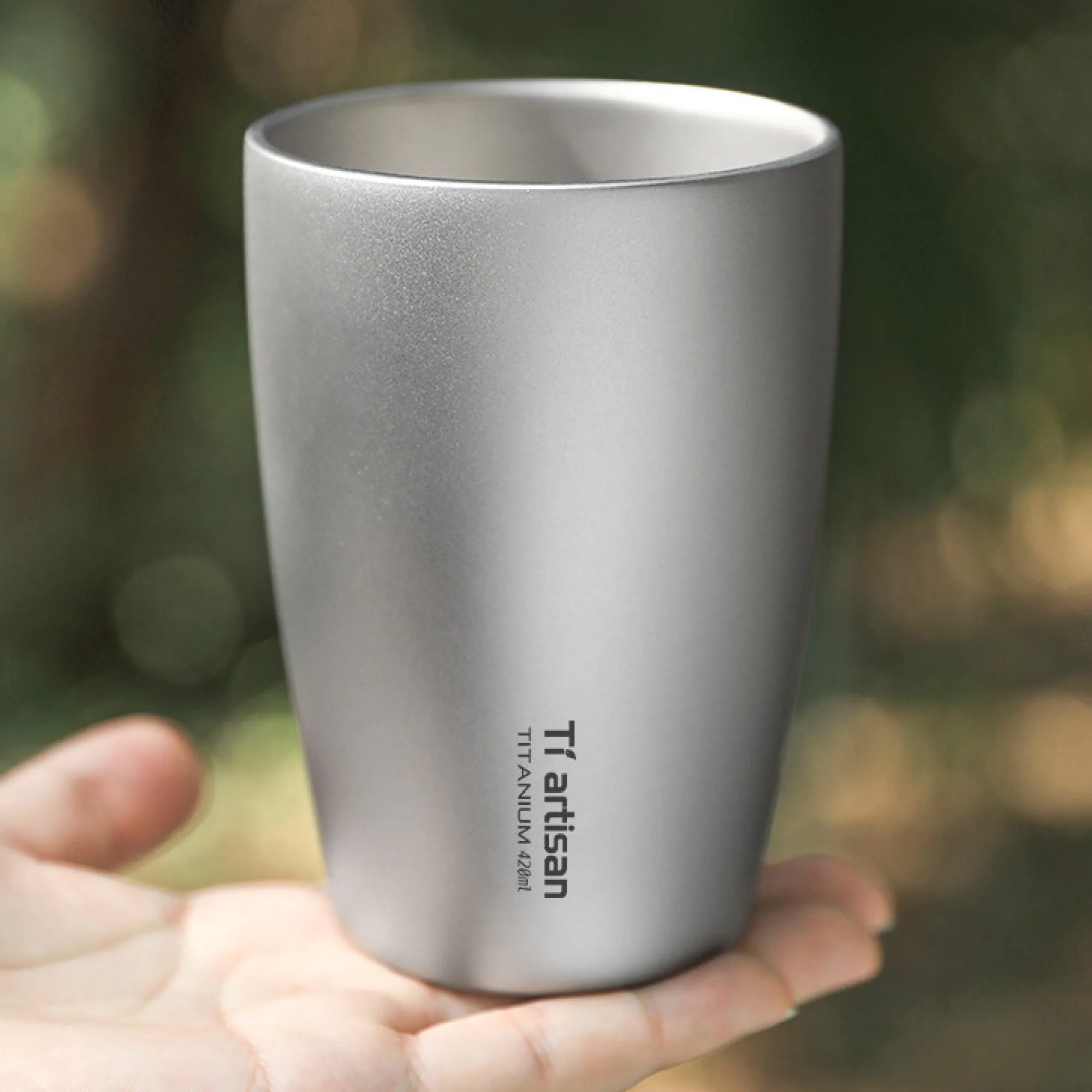 Pure Titanium Double-Wall Cup — View 1