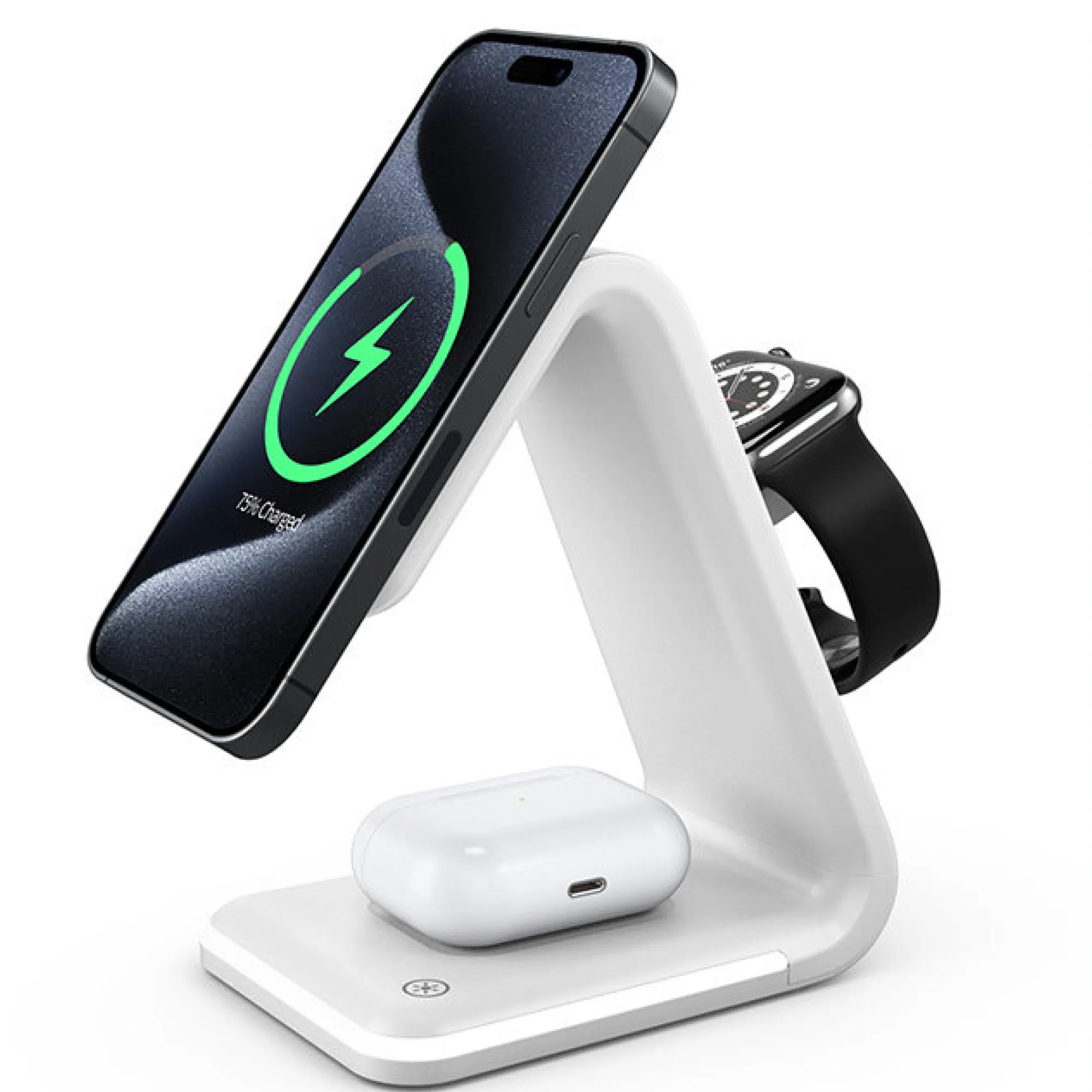 3-in-1 Magnetic Wireless Charging Station for Phone, Watch, and Earphones