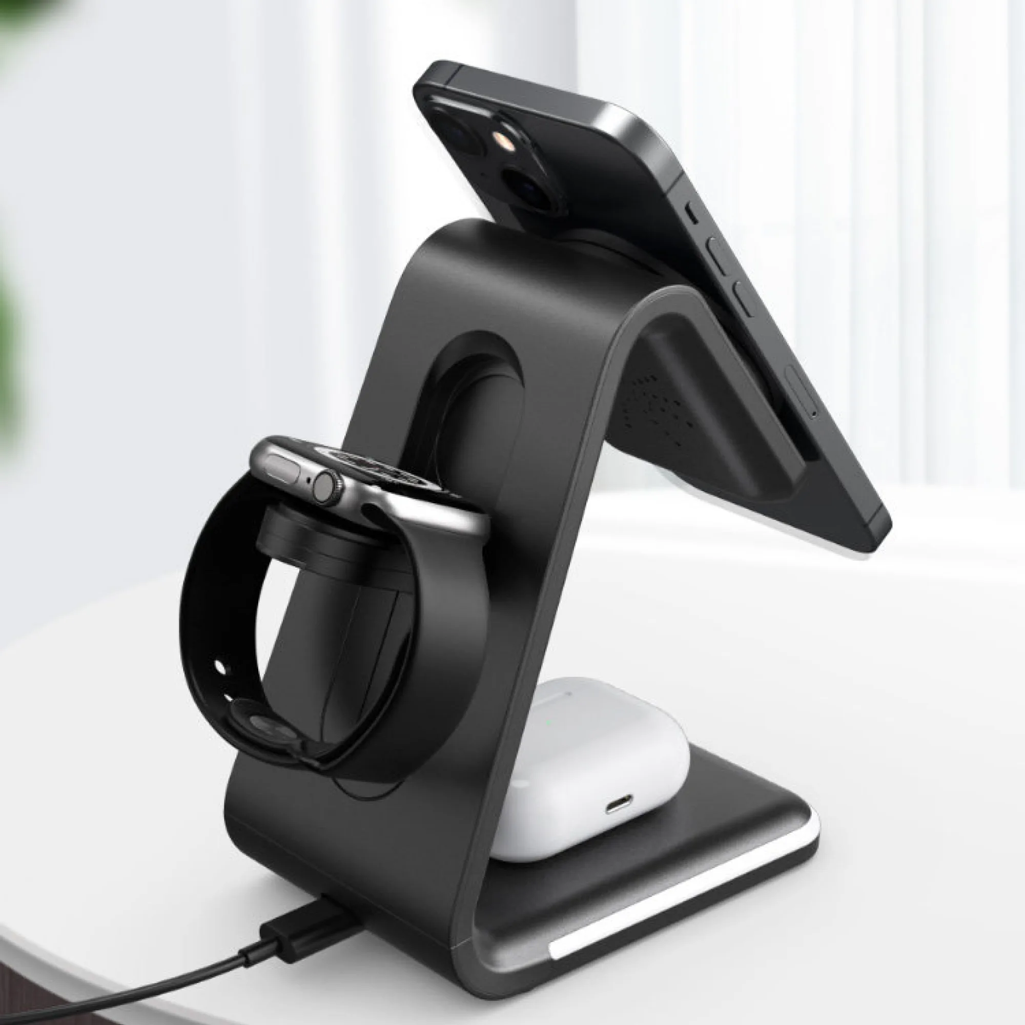 3-in-1 Magnetic Wireless Charging Station for Phone, Watch, and Earphones thumbnail 6