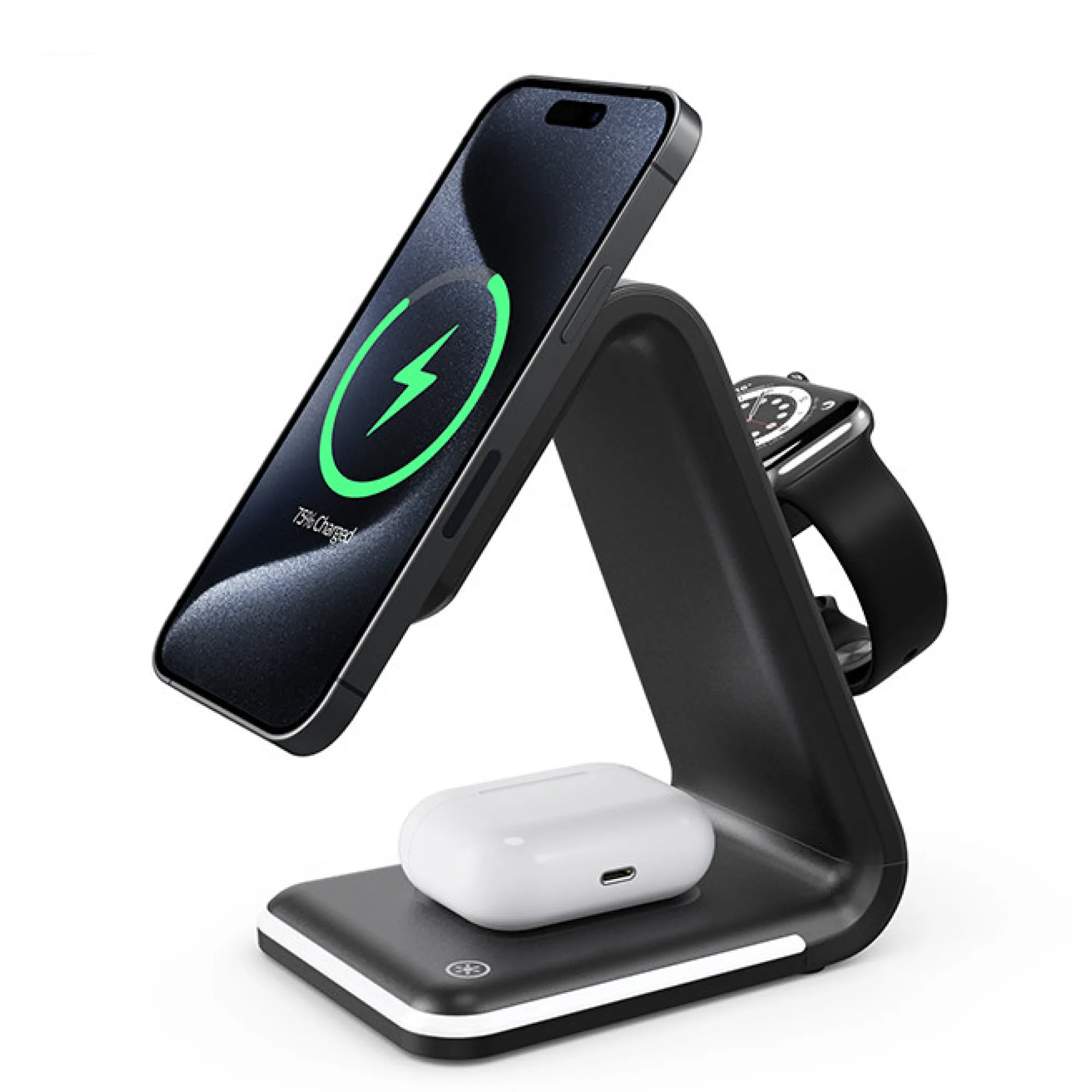 3-in-1 Magnetic Wireless Charging Station for Phone, Watch, and Earphones thumbnail 3