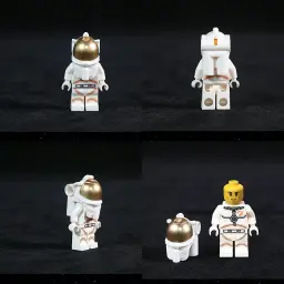 Small Particle Building Block Minifigure Set with Astronaut, Electroplated, and Super Poseable Variants thumbnail 7