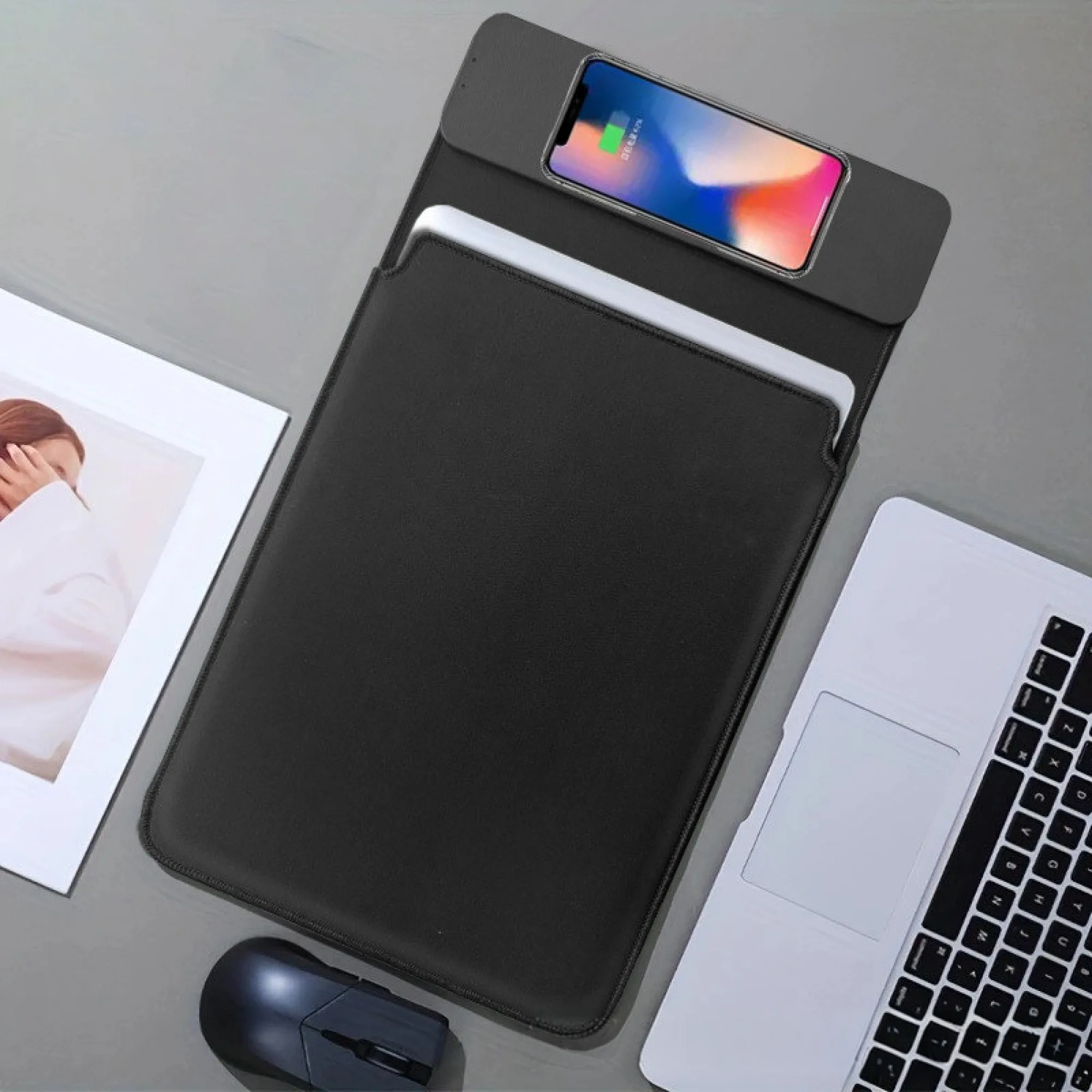 15W Wireless Charging Laptop Sleeve with Neoprene Material